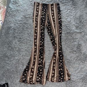 Comfy flare patterned pants